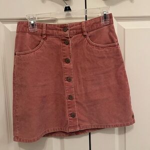Roxy Casual Corduroy Pink Skirt